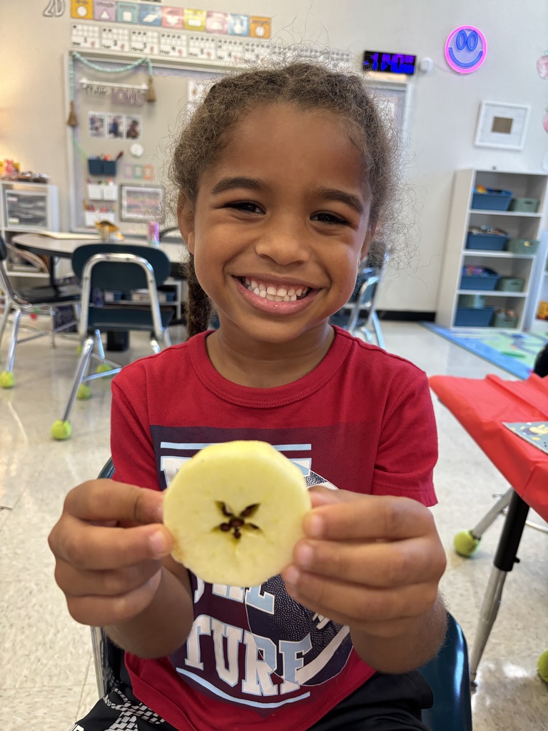 Exploring apples in kindergarten class