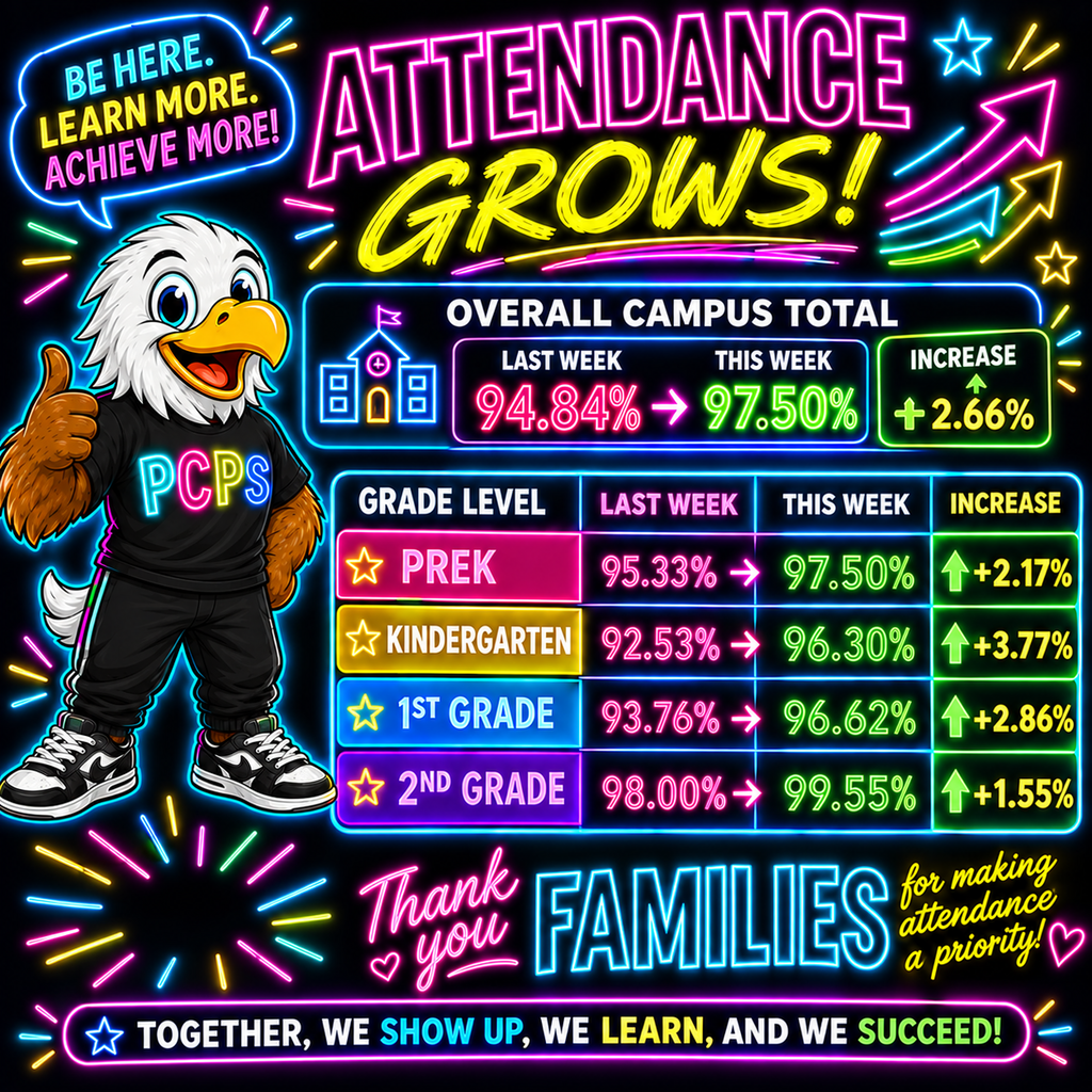 Comparison of attendance percentages between last week and this week