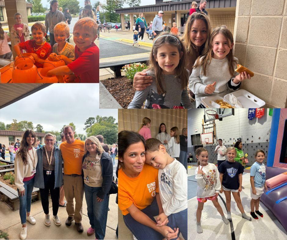 Students and staff having fun participating in stations and activities at the PTO Family Fun Night.