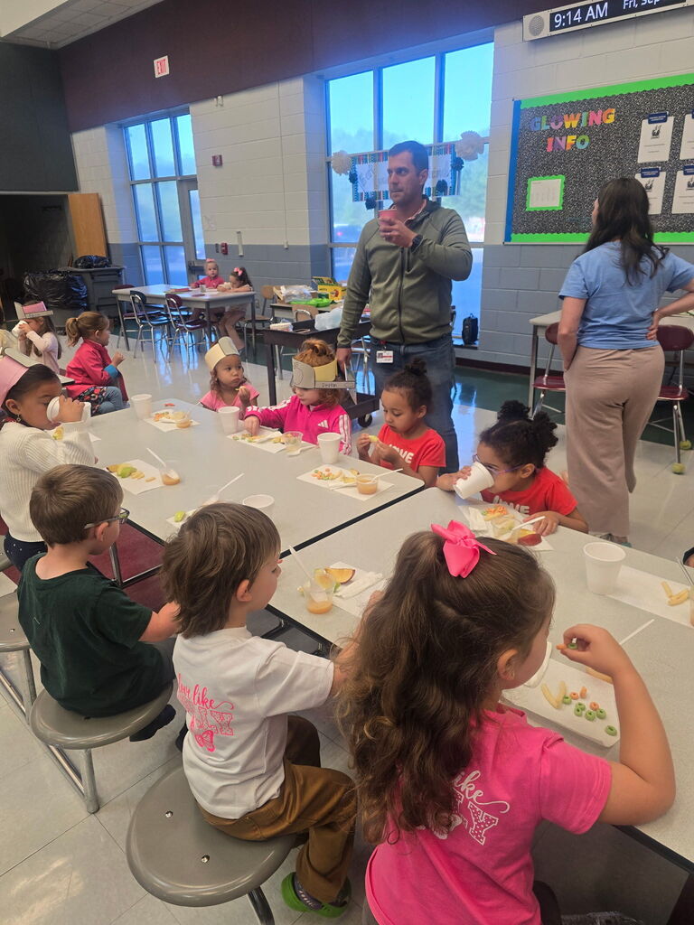 Pre-K students participating in Johnny Appleseed Day