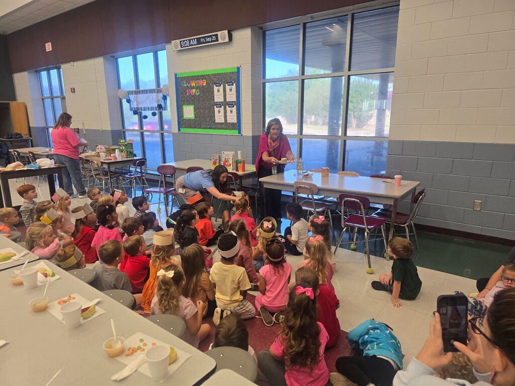 Pre-K students participating in Johnny Appleseed Day