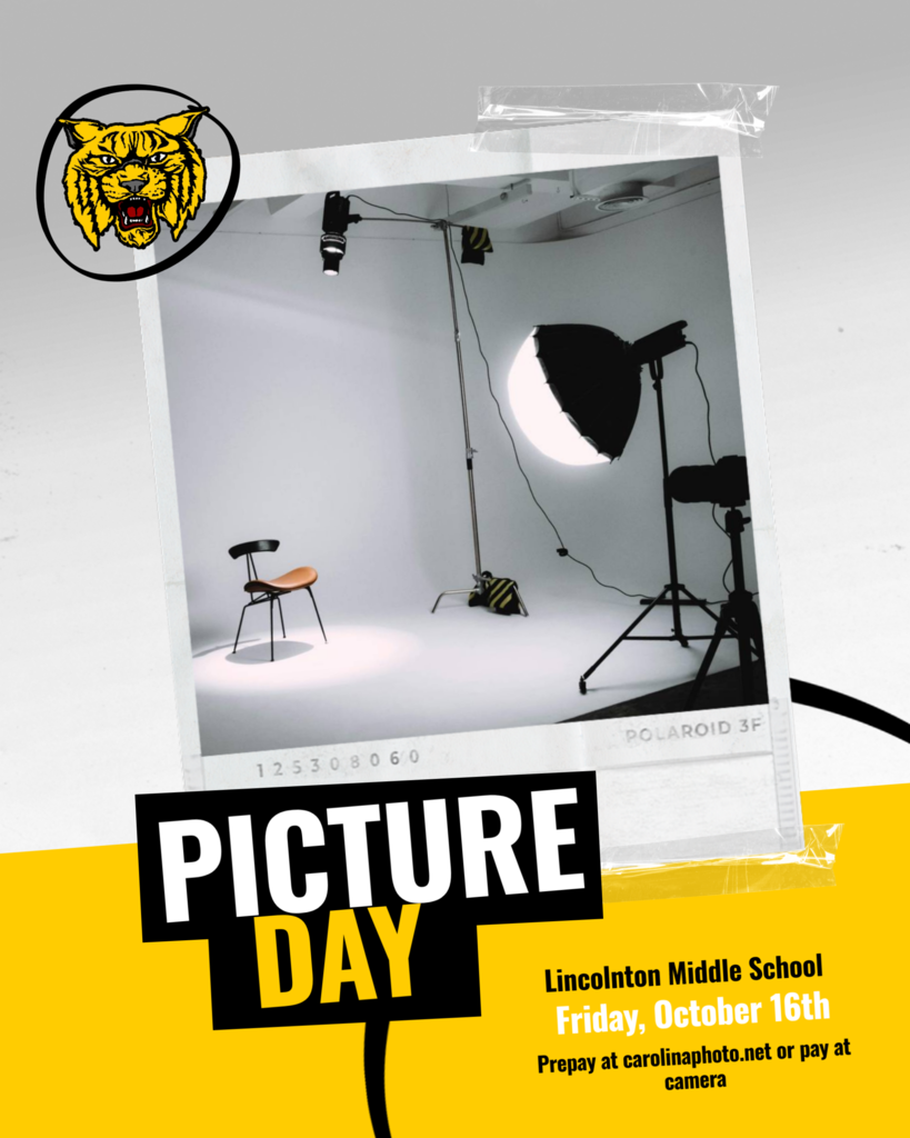 An image with a yellow background and a photo of a studio with a lit lamp and a chair.