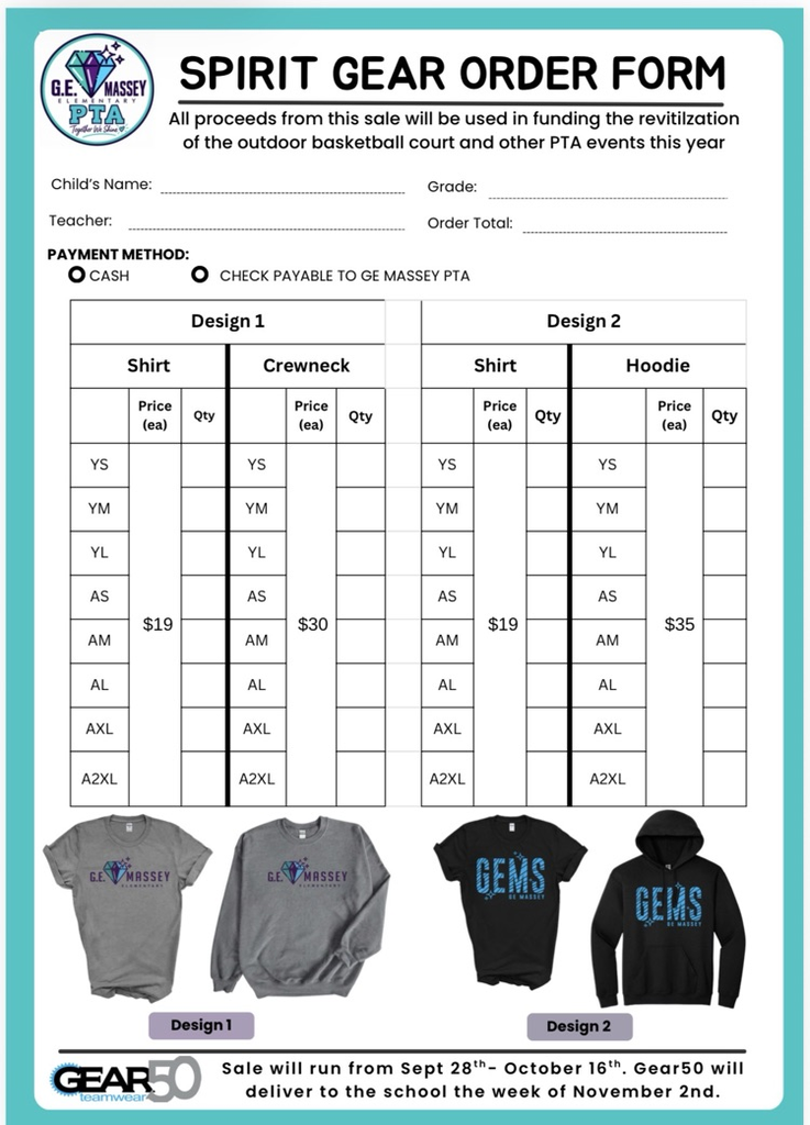 flyers will come home today or tomorrow in your child’s take home folder