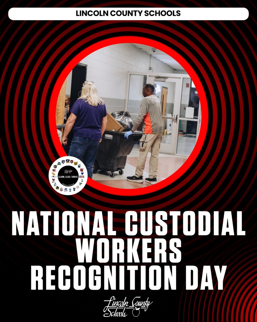 Graphic with text and image of two people in a school. Text reads: "National Custodial Workers Recognition Day"