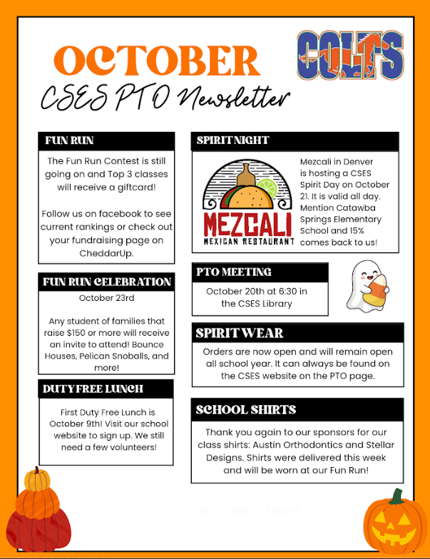 October PTO Newsletter