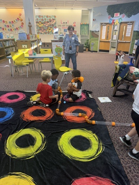 Students exploring with Air Toobz