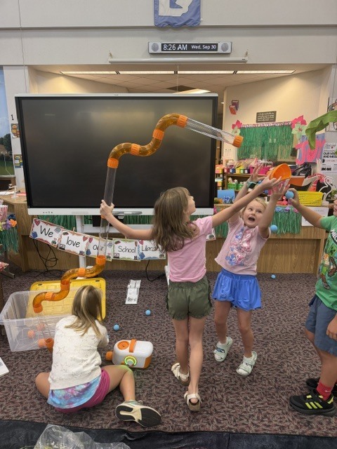 Students exploring with Air Toobz