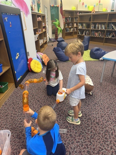 Students exploring with Air Toobz