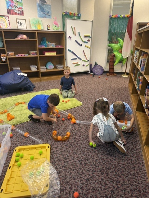 Students exploring with Air Toobz
