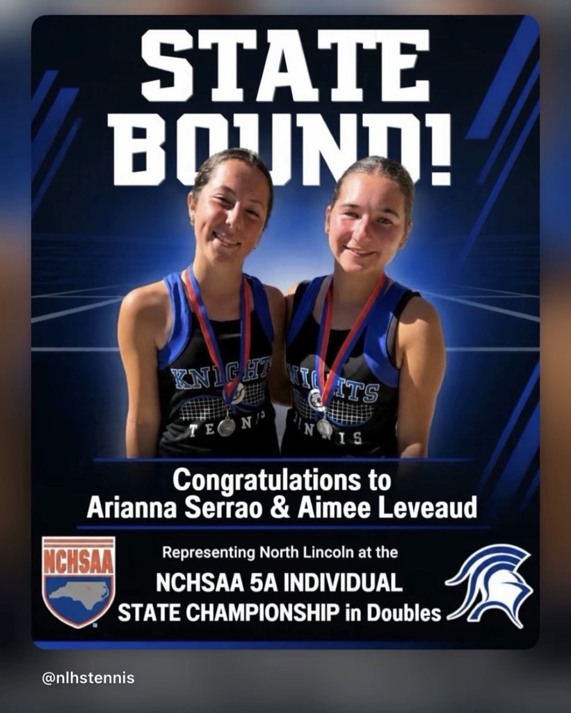 Two women wearing blue jerseys and gold medals stand side by side with a blue background and white text.