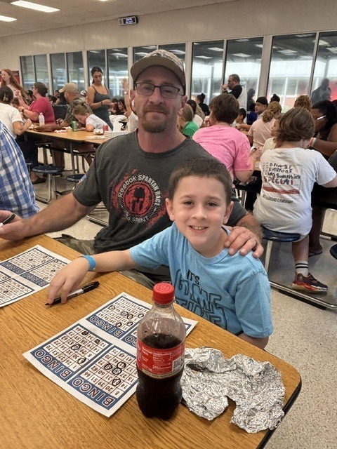 families playing bingo