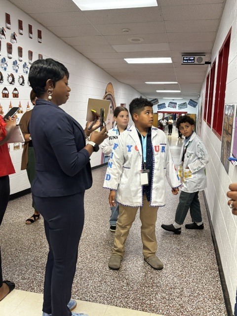 Student Lighthouse team showcasing Leader In Me initiatives