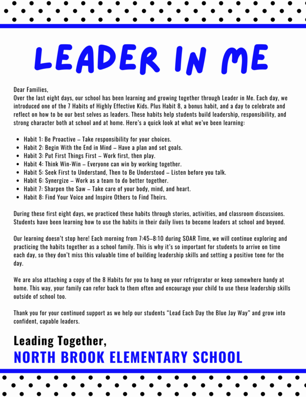 Leader In Me letter