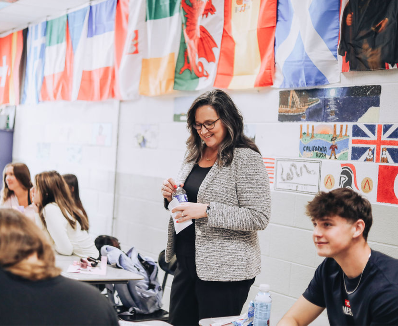Representative Heather Rhyne Visits East Lincoln High.