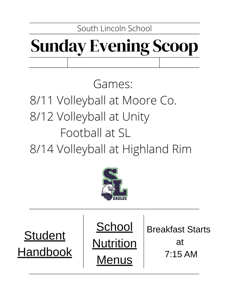 Sunday Evening Scoop
