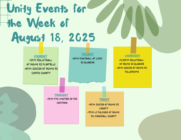 Events for the week 