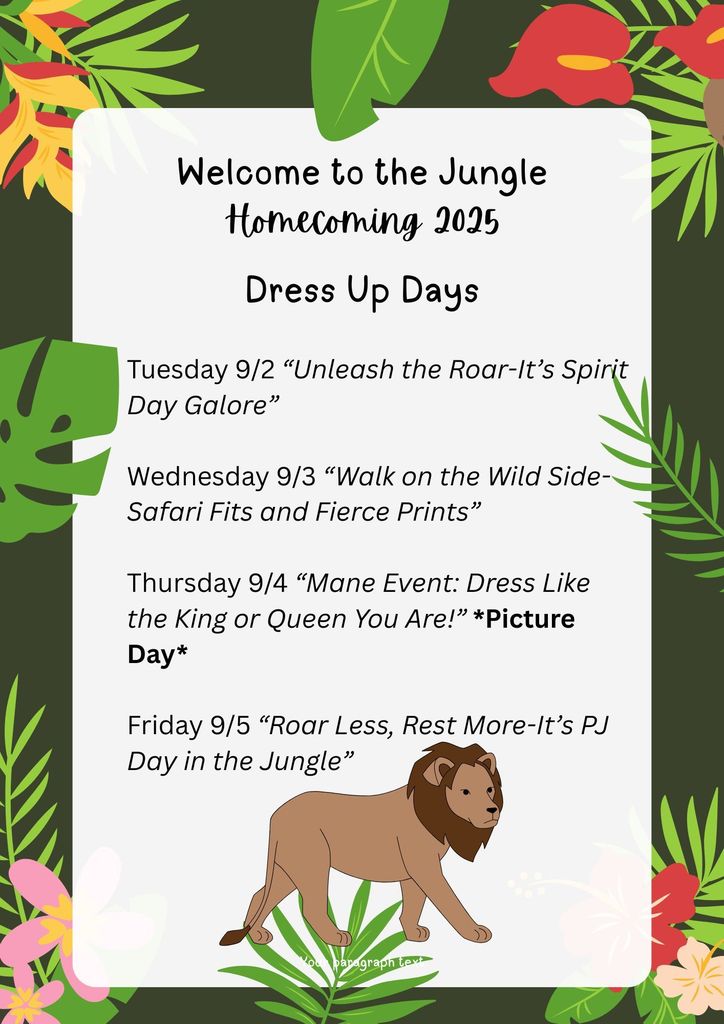 Homecoming Dress Up Days
