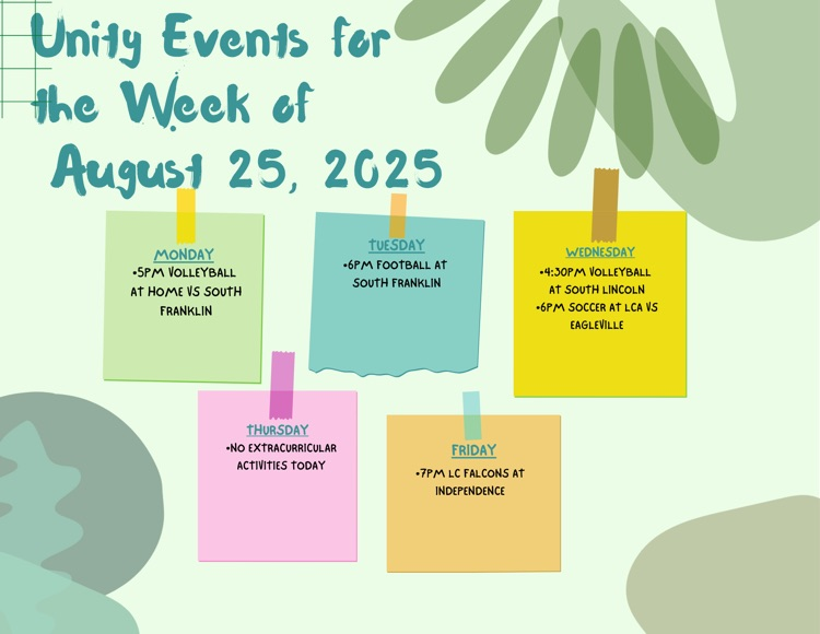 Events for the week