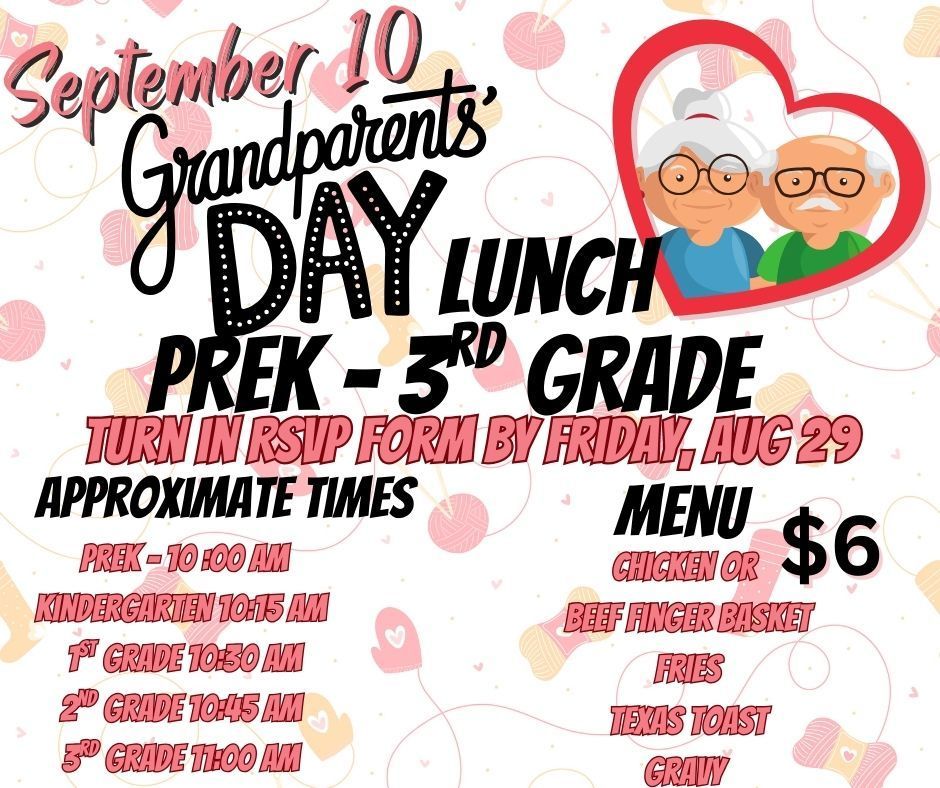 PreK - 3rd Grade Grandparent’s Day