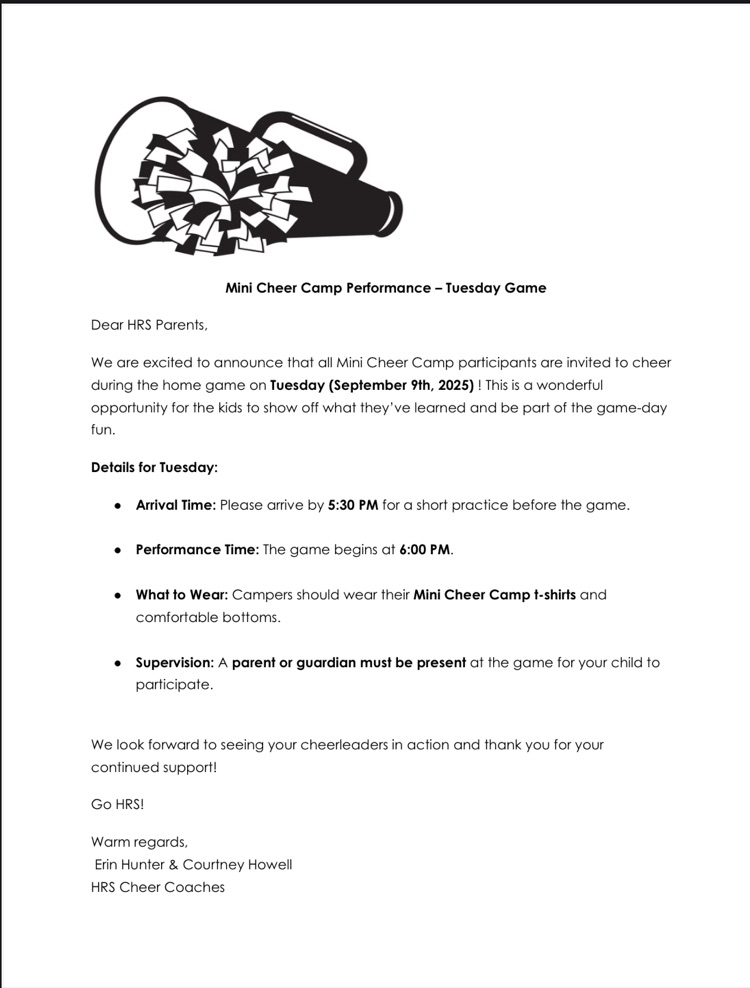 mini cheer camp performance 