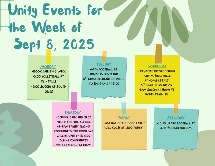 Events for the week
