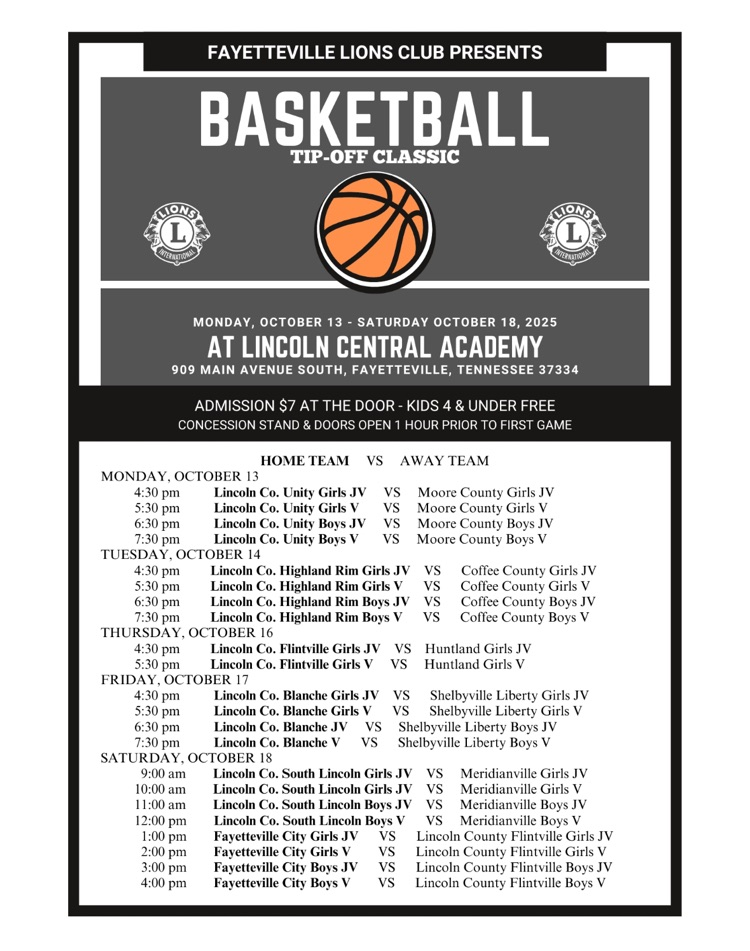 Updated Schedule