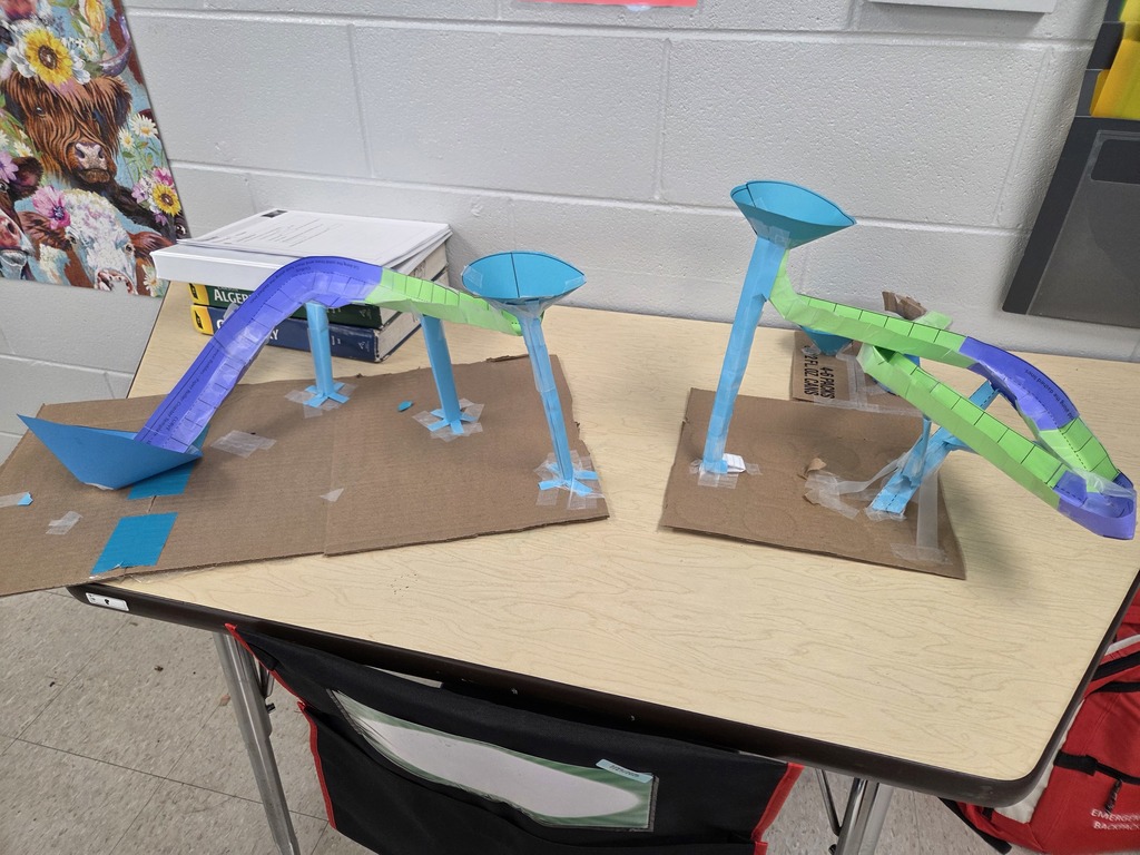 Roller Coasters made from paper just in time for the fair.