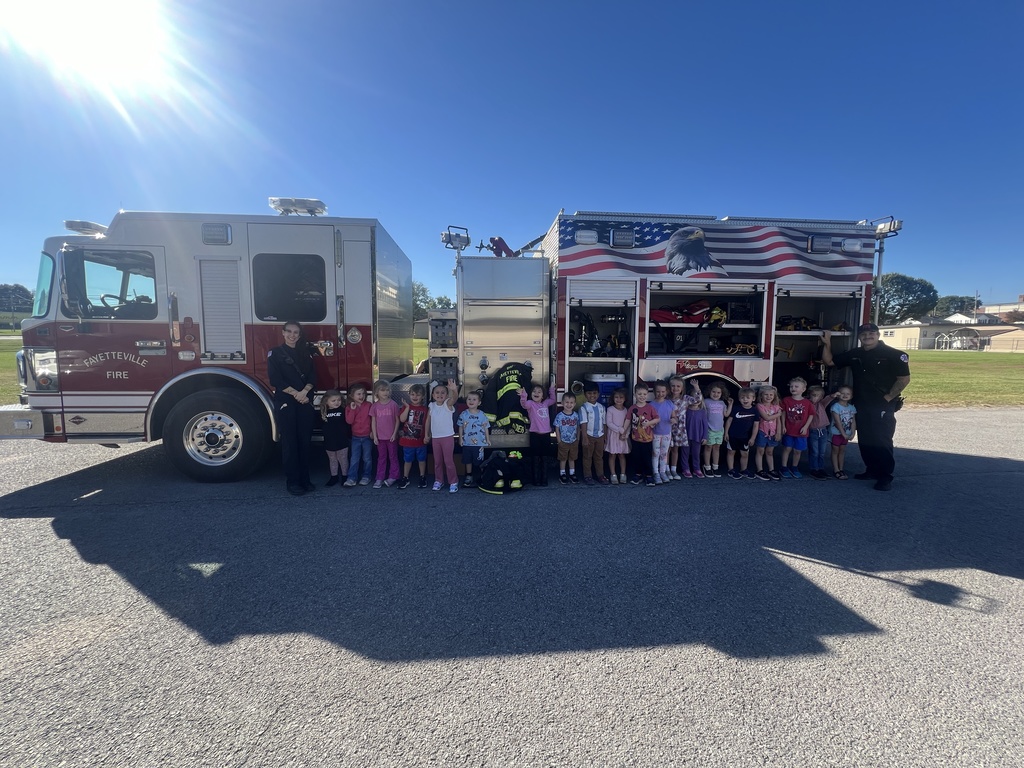 Firetruck visit with Mrs. Nikki’s Prek Class.