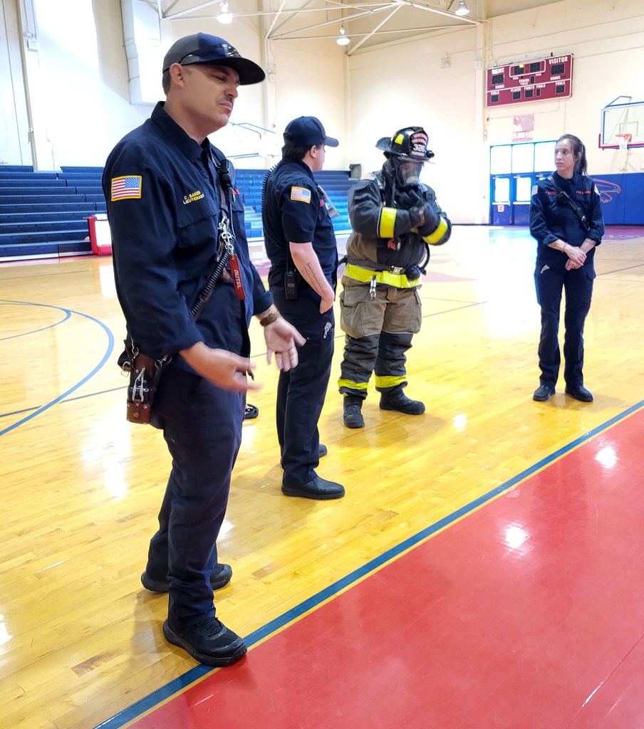 Ms. Munasamy's class is learning about firefighters.