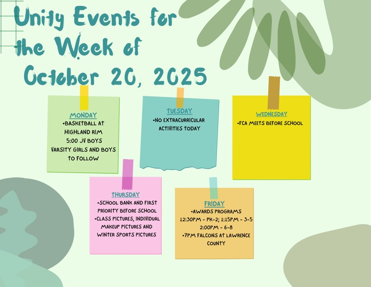 Events for the week