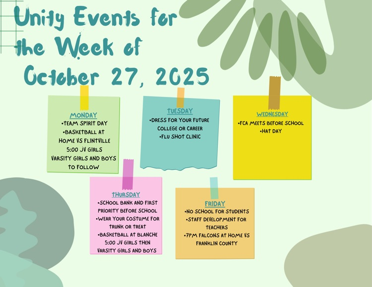 Events for the week