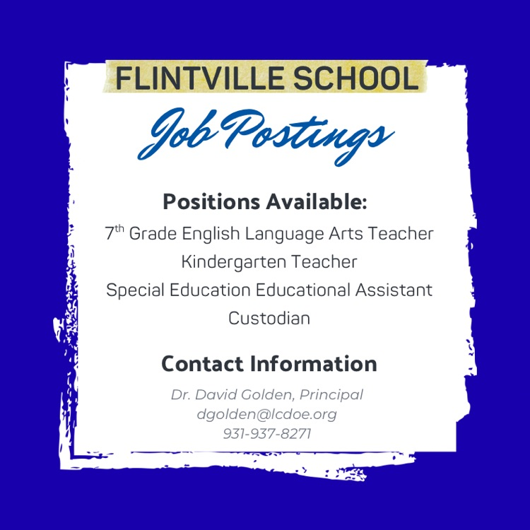 Job Postings: Flintville School