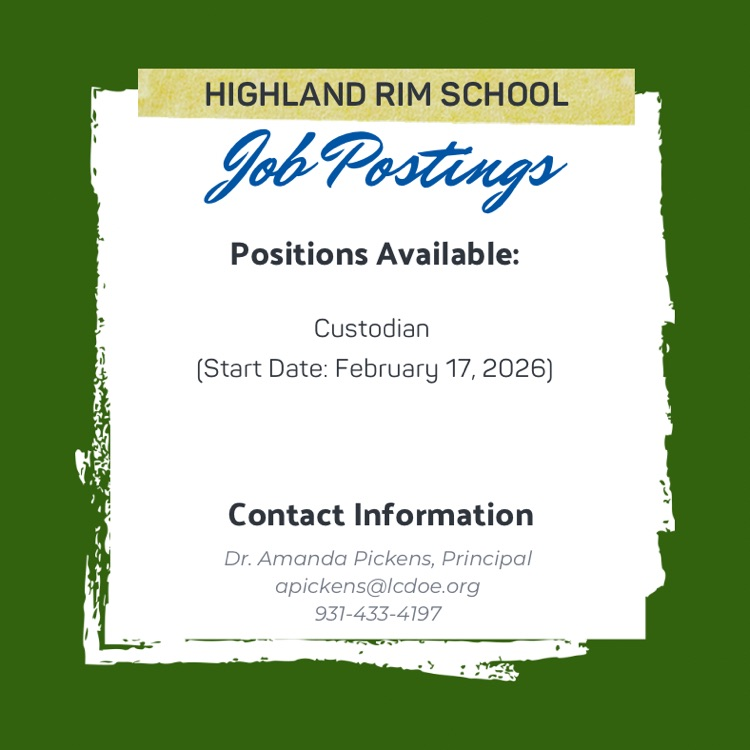 Job Postings: Highland Rim School