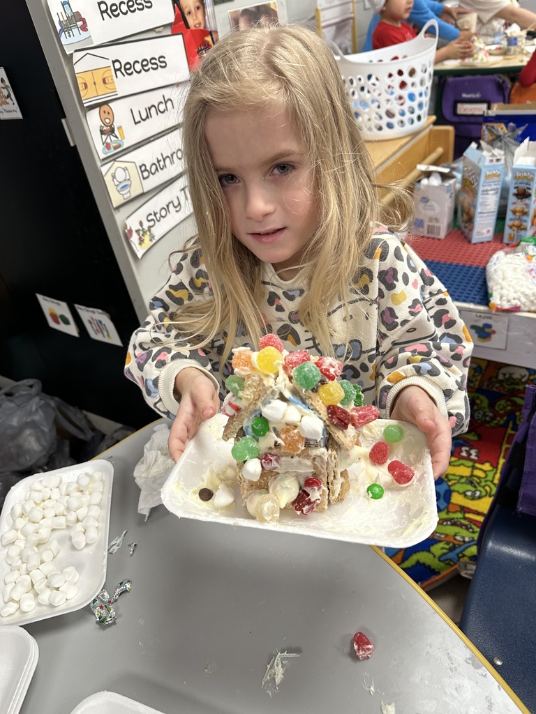 Gingerbread houses in Mrs. Audrey's class!