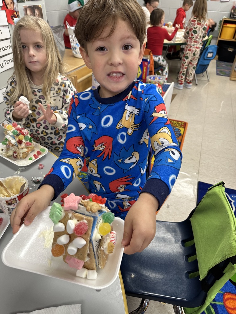 Gingerbread houses in Mrs. Audrey's class!