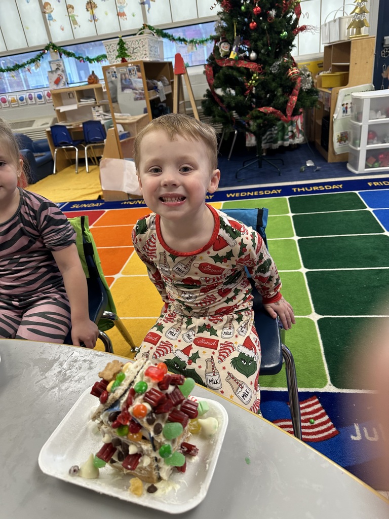 Gingerbread houses in Mrs. Audrey's class!