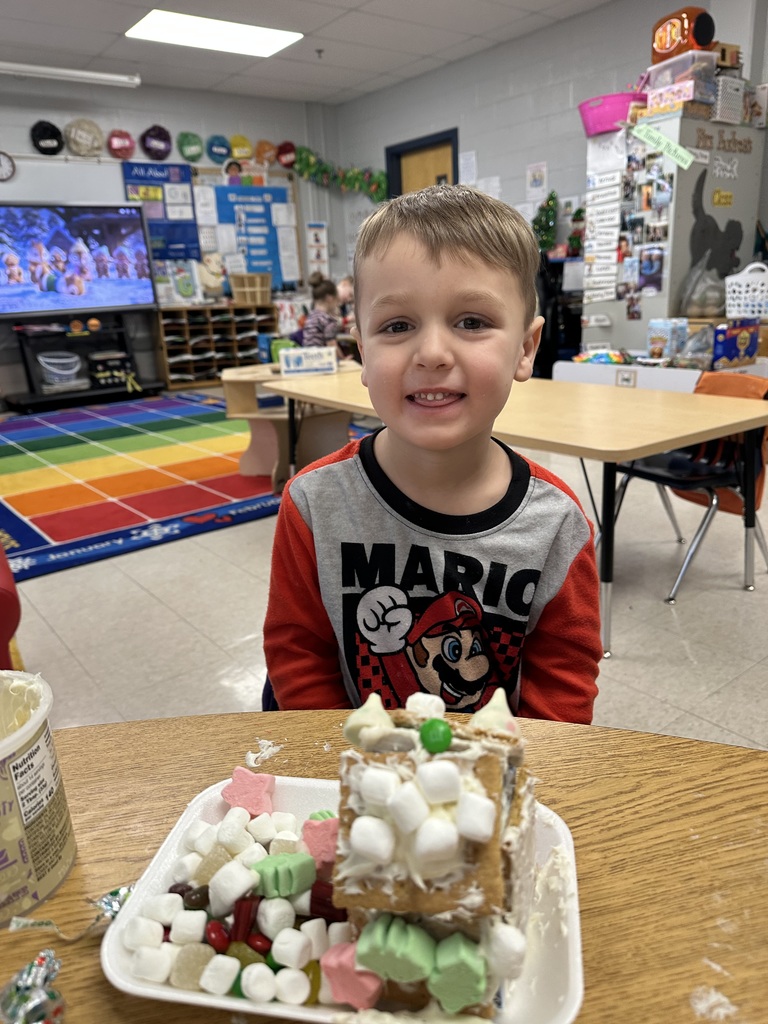 Gingerbread houses in Mrs. Audrey's class!