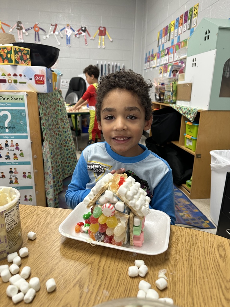 Gingerbread houses in Mrs. Audrey's class!