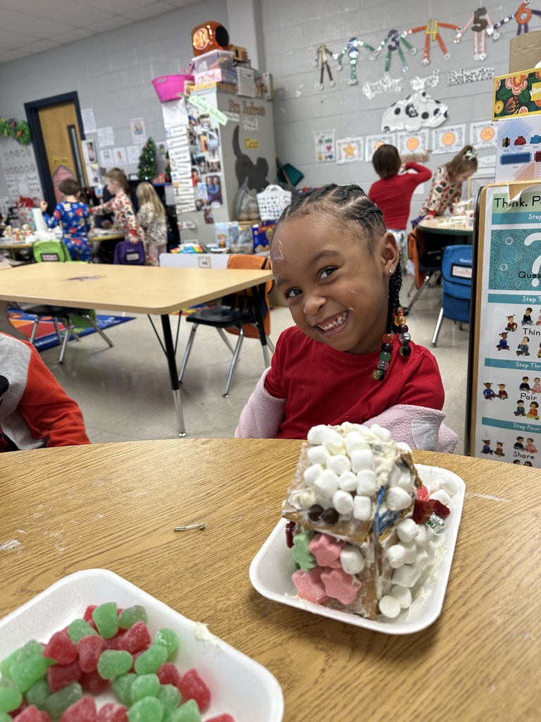 Gingerbread houses in Mrs. Audrey's class!