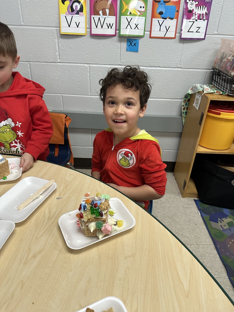 Gingerbread houses in Mrs. Audrey's class!