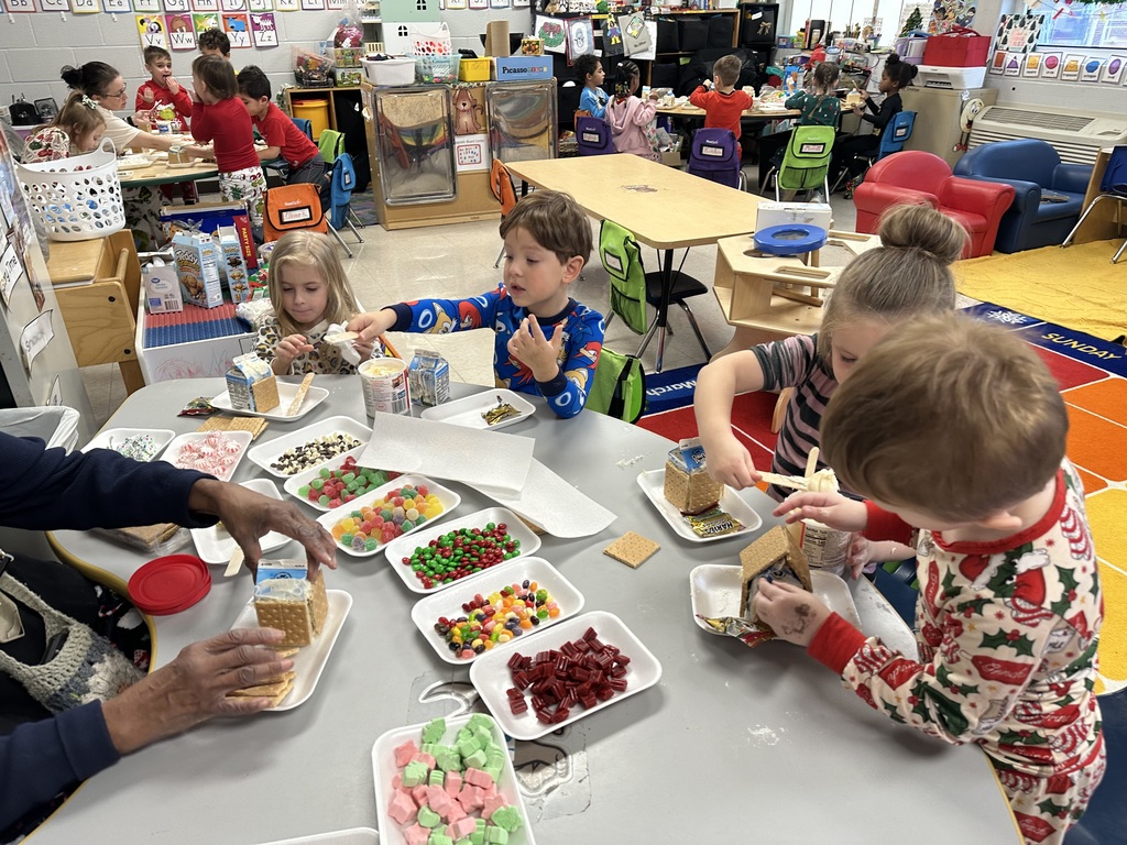 Gingerbread houses in Mrs. Audrey's class!