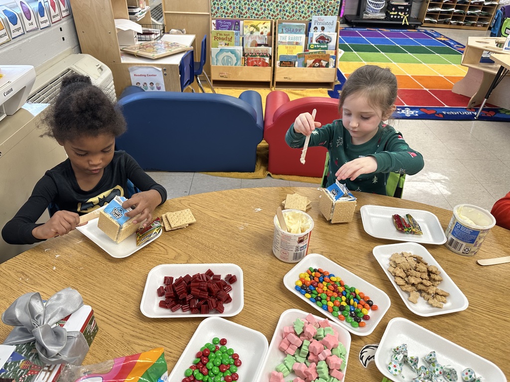 Gingerbread houses in Mrs. Audrey's class!