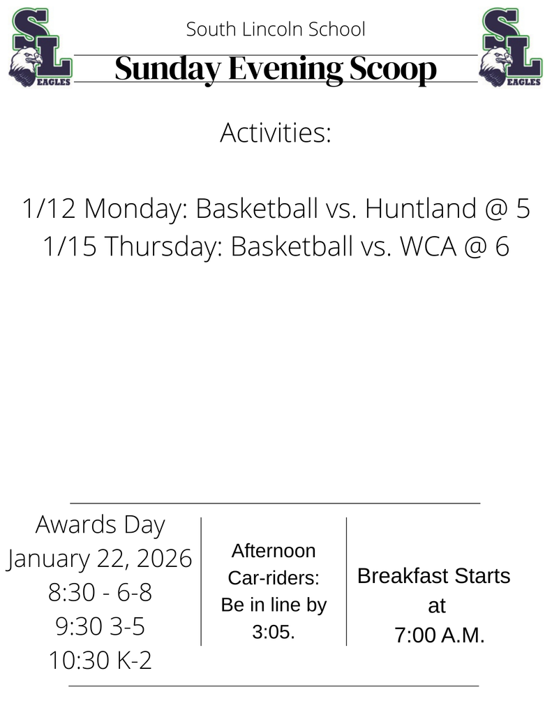 Sunday Evening Scoop