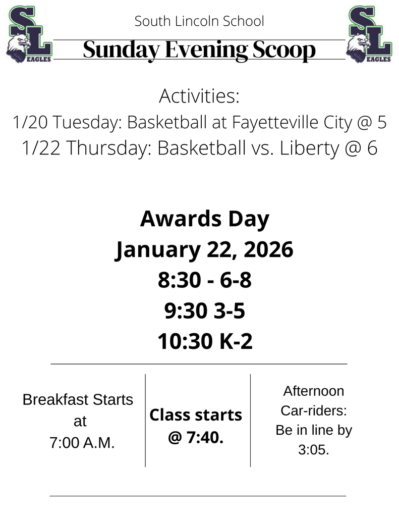 Sunday Evening Scoop