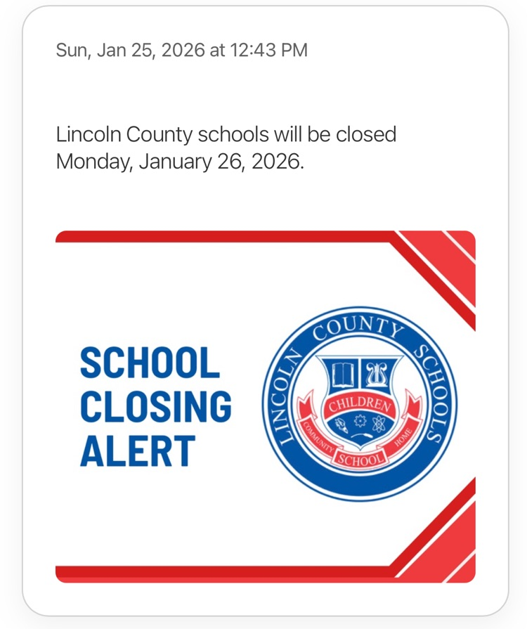 Schools will be closed Monday, January 26. 