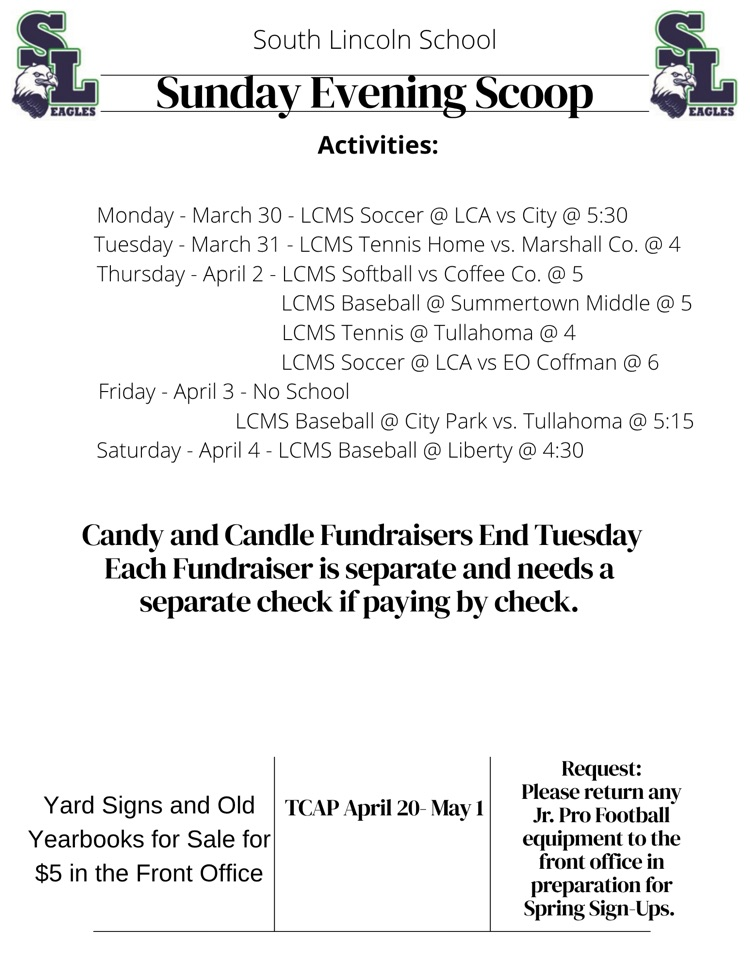 Sunday Evening Scoop