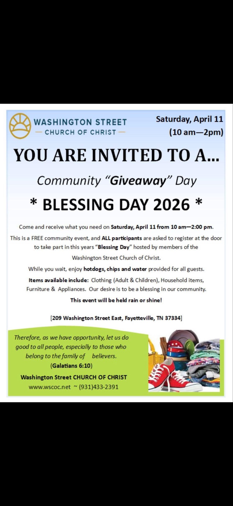 Blessing Day 2026 information 