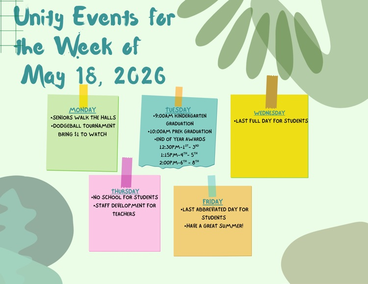 Events for the week 