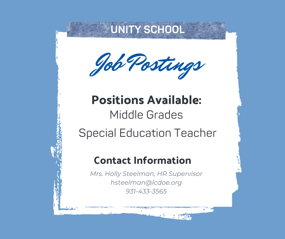 Unity School Job Opening