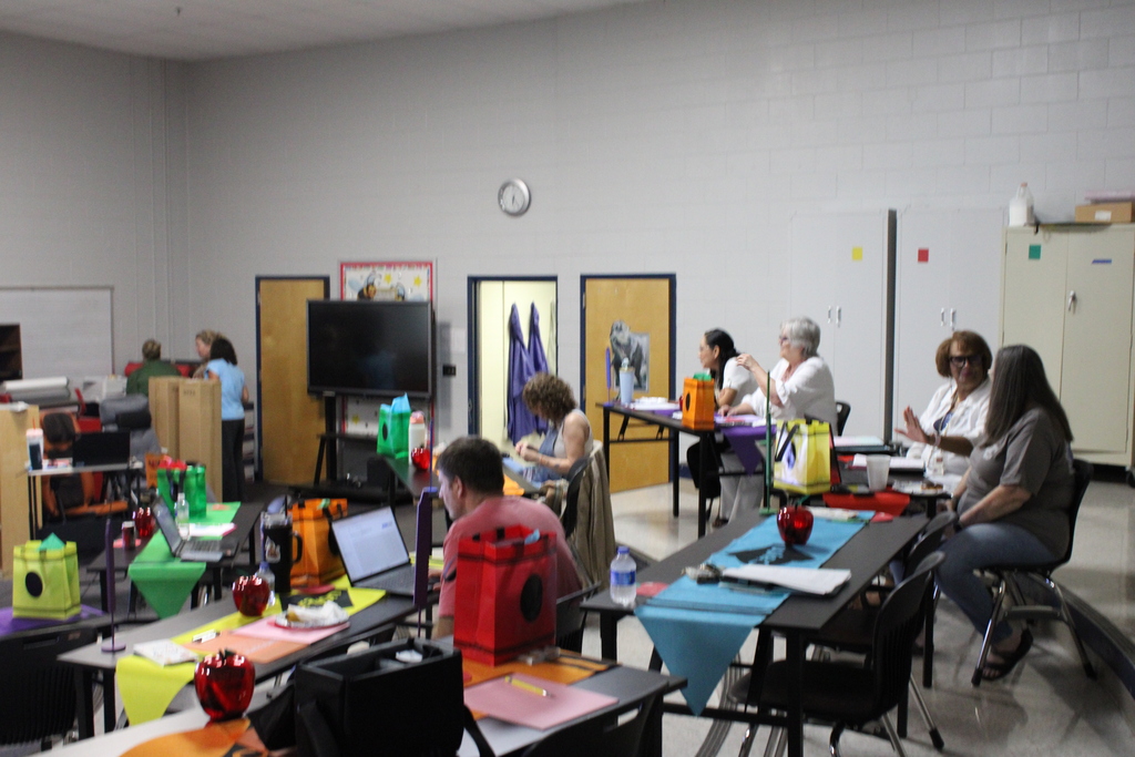 Working hard during in-service days!